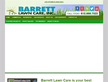 Tablet Screenshot of barrettlawncare.com